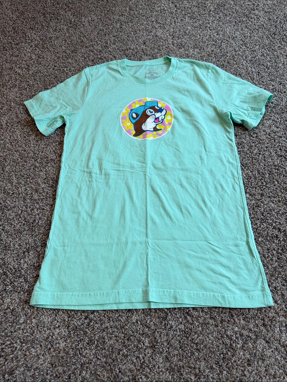 BUC-EES Mint Green Graphic Tee Womens Size Medium